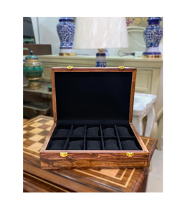 Boîte à montres en bois tendance faite à la main, organisateur de table Royal Crafts, avec fournisseurs en gros - Product Image 5