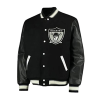 Blouson de baseball d'hiver imperméable en laine avec patchs chenille Letterman, manches en laine, sur mesure, broderie homme, manteau universitaire avec boutons