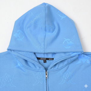 Sudadera con capucha y cremallera de alta calidad para hombre, estilo urbano, sublimada, de algodón tejido, estilo oversized. - Product Image 4