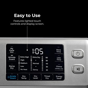 Front Load Washer with Stain Removing Steam Treatment - Reduce Laundry Time with Accela Wash - <b>LED</b> - ENERGY <b>STAR</b> Certified - Product Image 3