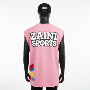 Camiseta sin mangas para hombre, mezcla de algodón grueso con borde de felpa, estilo personalizado con logo, 100% algodón, camiseta para hombre, corte holgado, estampada - Product Image 4