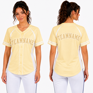 Camiseta de Béisbol para Mujer, Totalmente Personalizable, Ropa Deportiva con Logotipo y Diseño Personalizados, Transpirable, con Botones, Corte Regular - Product Image 2