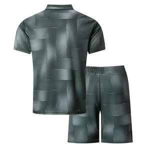 Mens Polo T Shirt and Shorts <b>Twin</b> <b>Set</b> Wholesale Breathable Two Piece Summer Casual Golf Matching Outfit <b>Set</b> Manufacturer - Product Image 4