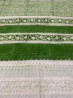 Couvre-lit/Plaid/Couette Kantha brodé floral 100 % coton, fait main en Inde, écologique, imprimé au bloc, pour la maison et l'hôtellerie (vente en gros)