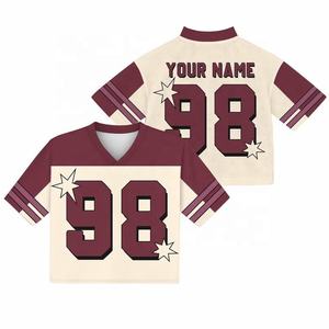 Maillot de sport en mesh de qualité supérieure pour femme, col en V, manches courtes, personnalisable avec votre nom et votre numéro - Product Image 3