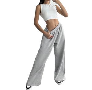 Top Trendy Cotton Made Casual Wear Sweat Pants Fleece <b>Winter</b> Flat Front Regular Fit Women's <b>Trousers</b> Women <b>Trouser</b> Regular - Product Image 2