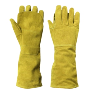 Guantes de Protección Industrial de Cuero Vacuno Reforzado, Delantal de Seguridad Ignífugo para Soldadura con Protección en la Palma - Product Image 6