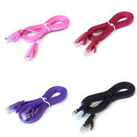 Konektivitas Internet Kecepatan Tinggi Kabel Flat Patch Ethernet Ribbon Cat6 RJ45