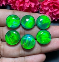 Opale synthétique de laboratoire Nebula Aura, doublet, taille brillant, multicolore, effet changeant de couleur, cabochon, pierre précieuse en vrac pour bijoux