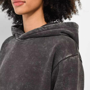 Sudaderas con Hombros Descubiertos con Efecto Ácido para Mujer, Sudaderas Extra Grandes con Efecto Ácido para Mujer con Colores y Logotipo Personalizados - Product Image 6