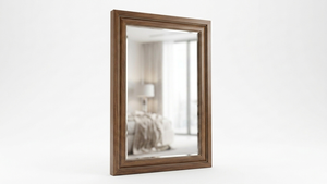 Durable Framed <b>Wall</b> <b>Mirror</b> Wood Frame Traditional Design Decorative Bedroom Home Use - Product Image 2