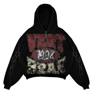 Sudadera con Capucha Personalizada de Alta Calidad para Hombre, 100% Algodón Transpirable, 340g, Invierno, Cierre de Cremallera, Talla Grande, con Serigrafía Personalizada - Product Image 3
