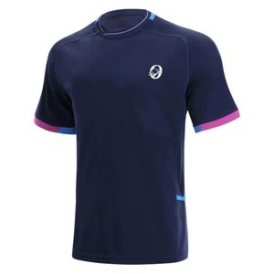 Navy Blue Rugby Jersey Short Sleeve Men's Team Shirt Sports Uniform <b>Athletic</b> Wear Match Training Apparel Outdoor Game Clothing - Product Image 1