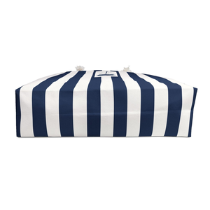 Nautical Sailboat Stripes Capri Club Weekender <b>Bag</b> Navy White <b>Beach</b> Tote <b>Large</b> Capacity Coastal Travel Carryall Overnight <b>Bag</b> - Product Image 3