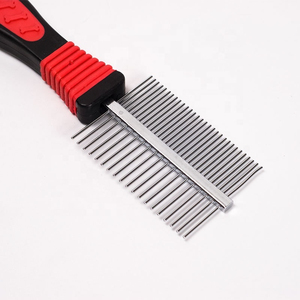 Cepillo de aseo para mascotas de acero inoxidable de doble cara, diseño simple, peine rastrillo para pelo de gato y perro, herramienta para eliminar el pelo suelto - Product Image 4