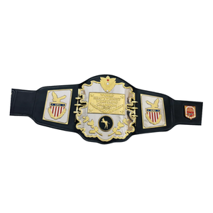 Ceinture de champion du monde de lutte poids lourd - Ceinture sportive personnalisable au design AWA avec détails dorés - Lutte de qualité supérieure - Product Image 6