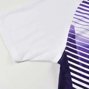Camiseta de Fútbol para Hombre, Degradado Blanco y Morado, Manga Corta, Cuello en V, Poliéster que Absorbe la Humedad, Uniforme para Todas las Temporadas, Ropa Deportiva para Adultos - Product Image 6