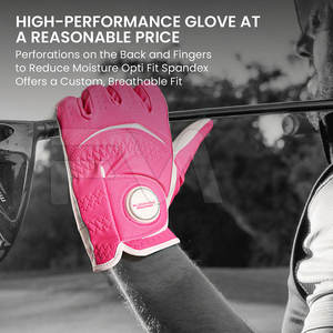 Guantes de golf ajustables de cuero genuino, diseña tu propio producto, guantes de golf con protección UV para hombre - Product Image 4