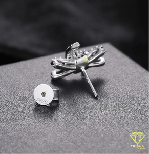Cute Animal <b>Earrings</b> With Lab Grown Diamond 925 Sterling Silver Sparkling Luxury Jewelry For Women <b>Girls</b> - Product Image 1