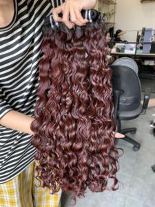 Eurasienne Bouclés Vierge Remy Extension De Cheveux Doux Lisse Double Trame Tressage Crépus Crépus En Gros Machine Double Vietnamien Humain - Product Image 2