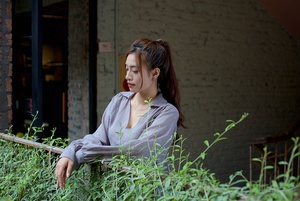 Elegante Ramio Algodón Lino Sway Blusas 100% Ligero Voluminoso Mangas Plaid Imprimir Con XS Logo Moda Formal - Product Image 5