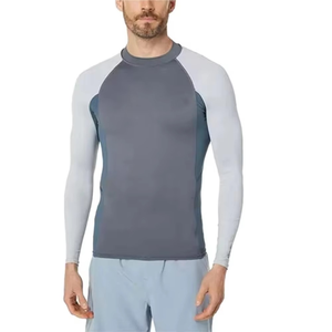 Camiseta de Compresión Deportiva para Hombre, Cuello Alto, Ligera, Transpirable, Anti-UV, Ultra Suave, Ideal para Natación - Product Image 1