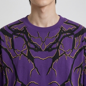 เสื้อยืดคอกลมโอเวอร์ไซส์พิมพ์ลายดิจิทัลผ้าฝ้าย 100% สำหรับผู้ชาย แขนสั้น สไตล์สตรีทแวร์ - Product Image 5