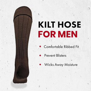 Premium Quality Mens Scottish Kilt Hose <b>Socks</b> Traditional Highland Wool Blend <b>Long</b> Length Custom Wholesale Supply - Product Image 2