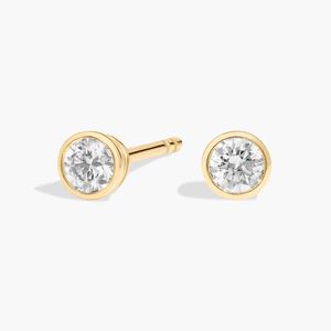 Pendientes de Diamantes Redondos Brillantes Cultivados en Laboratorio, Certificados por IGI, Joyería de Oro de 14K - Product Image 3