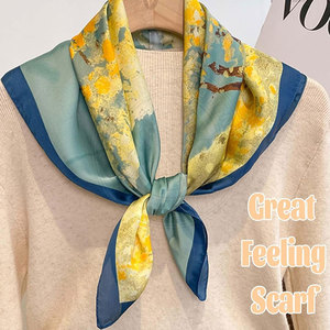 <b>Silk</b> <b>Scarf</b> Lightweight Soft Texture For Daily Clothing Casual Travel And Office Wear <b>Silk</b> <b>Scarf</b> - Product Image 5