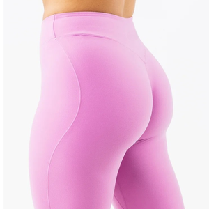Leggings de sport sans couture taille haute en V pour femme, roses, pour fitness, yoga, entraînement, course à pied, anti-transpiration, extensibles, compressifs, Activewea - Product Image 4