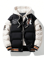 Veste matelassée en toile pour homme, mode d'hiver, haute qualité, effet bulle brillant, réversible, imperméable, streetwear, personnalisable, pas cher
