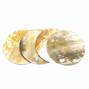 Posavasos de Cuerno de Buey Natural, Ecológico, Personalizable, Moderno y de Lujo para Café, Té, Multiusos, Hoteles, Restaurantes, Cocina, Mesa - Product Image 2