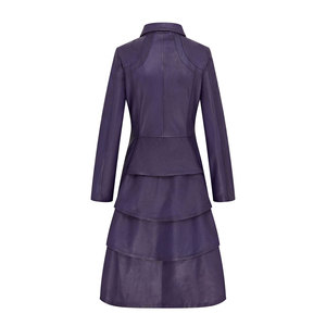 Manteau long en similicuir gothique pour femme, style victorien évasé, design élégant goth-punk, best-seller 2026 - Product Image 3