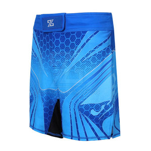 Pantalones Cortos de MMA para Hombre, 100% Poliéster, con Estampado por Transferencia de Calor Azul, Secado Rápido, Transpirables, Estilo Adulto - Product Image 2