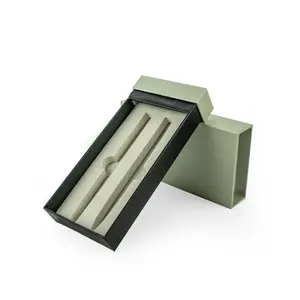 ชุดของขวัญปากกาคู่ดีไซน์ทันสมัยในกล่องกระดาษแข็งแบบเลื่อนเปิด สำหรับใช้ในงานส่งเสริมการขาย สำนักงาน หรือเป็นของขวัญ - Product Image 4