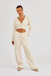 Custom Women's Winter Solid Blush <b>Pink</b> Short <b>Tracksuit</b> Full Zip Hoodie Jogger Set Cotton Fleece Casual Activewear Loungewear - Product Image 3