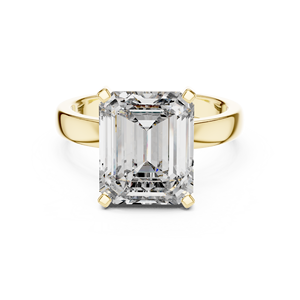 Ensemble de bagues pour femmes CLASSIC 2CT EMERALD CUT avec diamant cultivé en laboratoire, or jaune 18 carats plaqué rhodium, certifié luxe, cadeau de la Saint-Valentin - Product Image 4