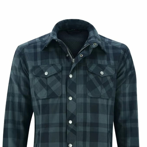 Chemise de motard en aramide vert foncé renforcée avec fermeture éclair discrète et doublure de protection homologuée CE pour hommes et femmes - Product Image 3