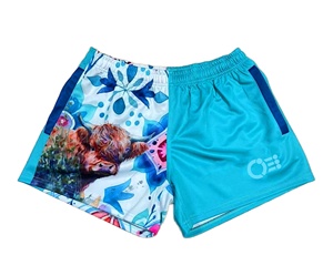 New Unisex 100% Polyester Rugby Shorts Custom Logo Printed Eco-Friendly Quick Dry Breathable Design for Football Wear - Product Image 3