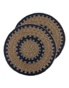 Natural Sustainable Handmade <b>Cup</b> <b>Mats</b> for Farmhouse Kitchen Coffee Table and Daily Use Organic Woven Seagrass Placemat - Product Image 2