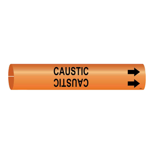 Marcador de Tuberías Brady Caustic Snap-On para la Identificación de Tuberías Corrosivas - Product Image 3