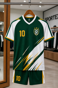 ชุดฟุตบอลชายสีดำ ชุดยูนิฟอร์มฟุตบอล ระบายอากาศ แห้งเร็ว เสื้อซ้อม กางเกงขาสั้น พิมพ์ลายแบบ Sublimation ชุดทีมสั่งทำได้ทุกแบบ - Product Image 5