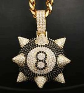 Bijoux Hip Hop Unisexe de Luxe en Argent 925 Plaqué Or Massif avec Lettres et Chiffres Personnalisés en Moissanite Certifiée Bicolore à Pointes, pour Hommes - Product Image 3