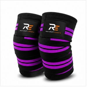 Vendas de compresión profesionales de alta calidad para rodillas: potente compresión, ajuste cómodo y estabilidad mejorada para entrenamiento con pesas. - Product Image 3