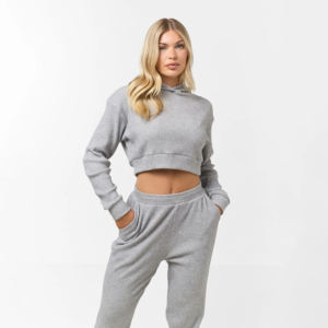Conjunto de 2 Piezas para Mujer, Sudadera con Capucha y Pantalones Largos, Estilo Holgado, Lavado Ácido, Estampado, 100% Algodón, Ecológico y Transpirable - Product Image 6