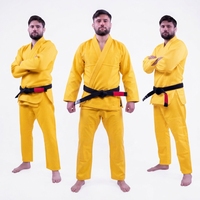 Kimono de Judo et BJJ Unisexe pour Adultes en Coton Perlé 450 GSM Personnalisé avec Logo Frontal, Durable, Respirant et Thermocollé Sans Coutures