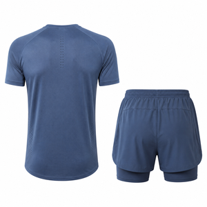 Ensemble de course premium pour hommes : shorts athlétiques, vêtements de sport, tenue de fitness, entraînement, séchage rapide, respirant, vêtements de sport actifs - Product Image 2