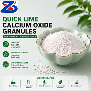 Granulés de chaux vive hautement réactifs Oxyde de calcium CaO pour la fabrication de l'acier et le traitement des eaux usées - Marque Zhongsheng - Product Image 2