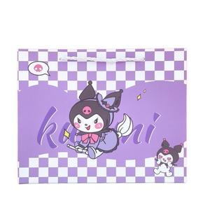 Sac cadeau Kuromi violet drôle avec poignée-Impression de dessin animé mignon pour les fêtes et les cadeaux (Style 04) - Product Image 3